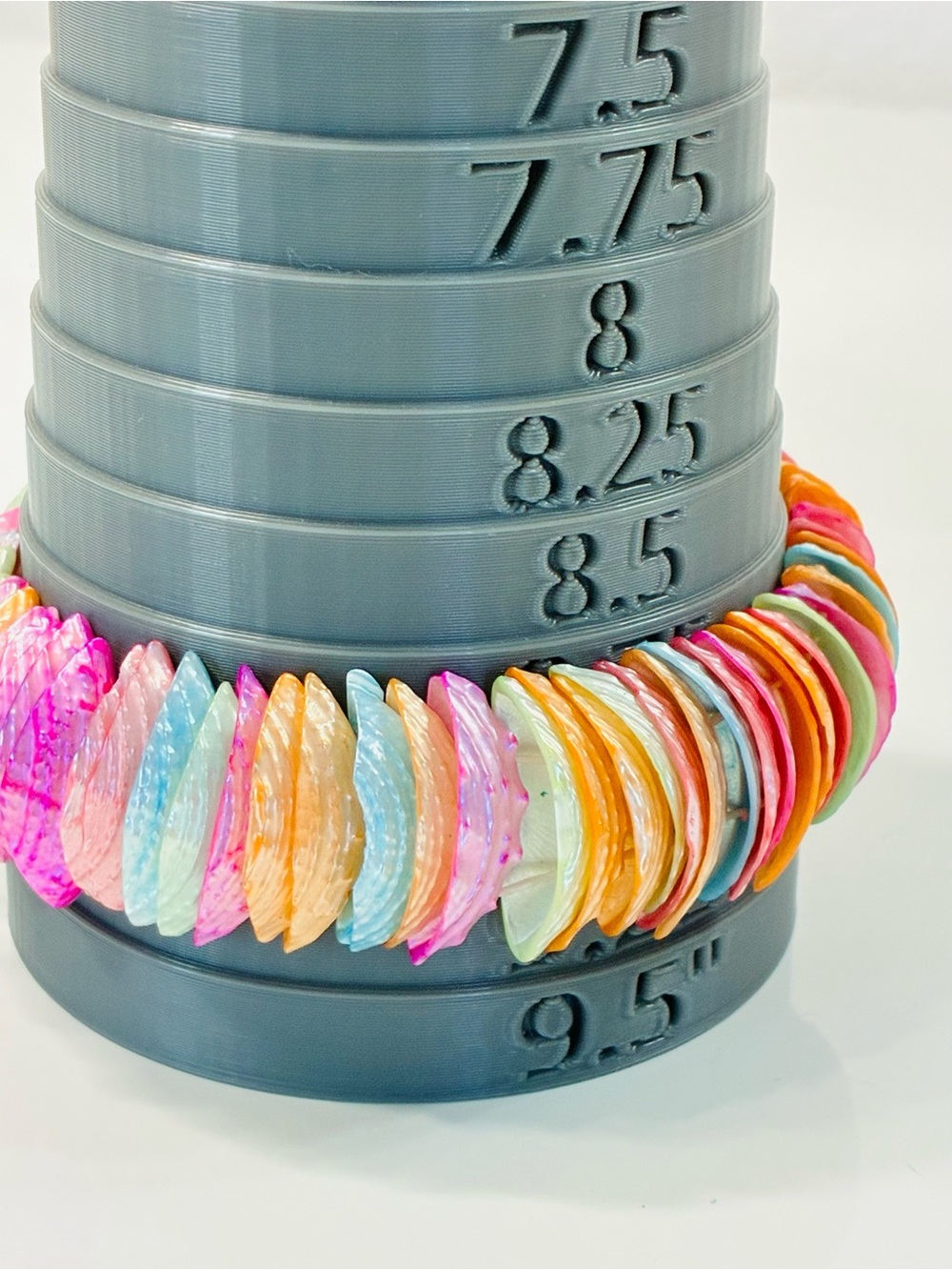 Source Unknown Multicolor Shell Disk Stretch Bracelet - Picture 15 of 16